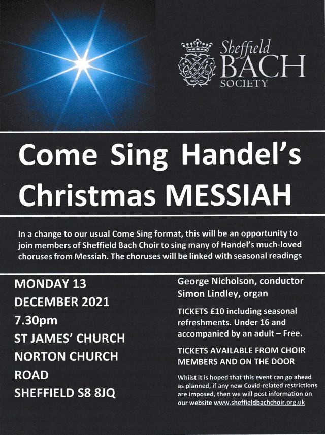 Come Sing flyer Dec 2021