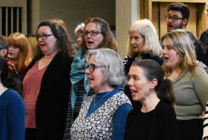Members of the choir singing