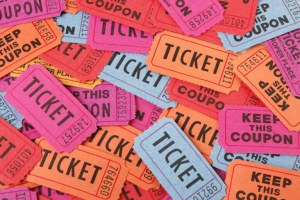 Photo of a bundle of tickets